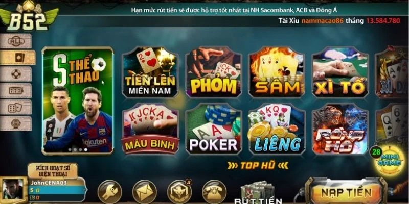 Kho trò chơi cập nhật liên tục, đầy đủ lựa chọn mới